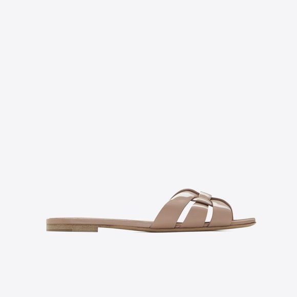 SAINT LAURENT TRIBUTE MULES IN PATENT LEATHER (39) - Picture 7 of 12